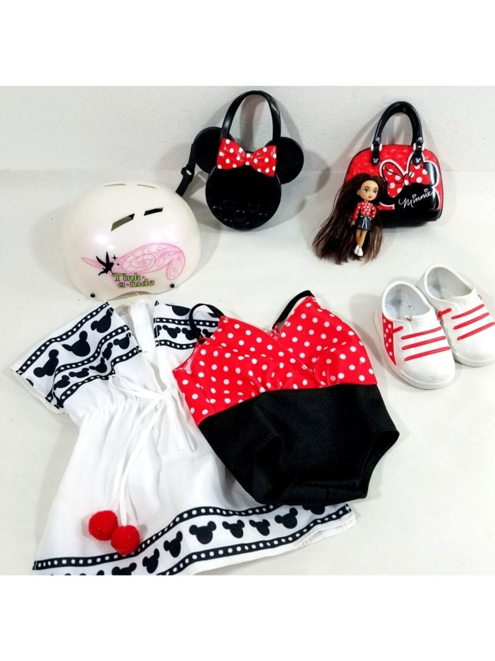 18" Doll Clothes Accessories Lot of 24 includes 8 iLy Disney items Olaf Minnie M